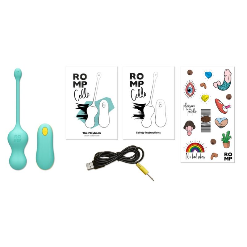 Vibromasseur point G turquoise avec télécommande — ROMP
