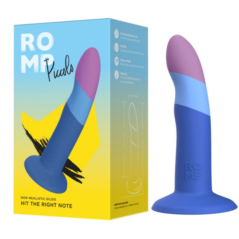 Godemichet incurvé en silicone avec ventouse — ROMP