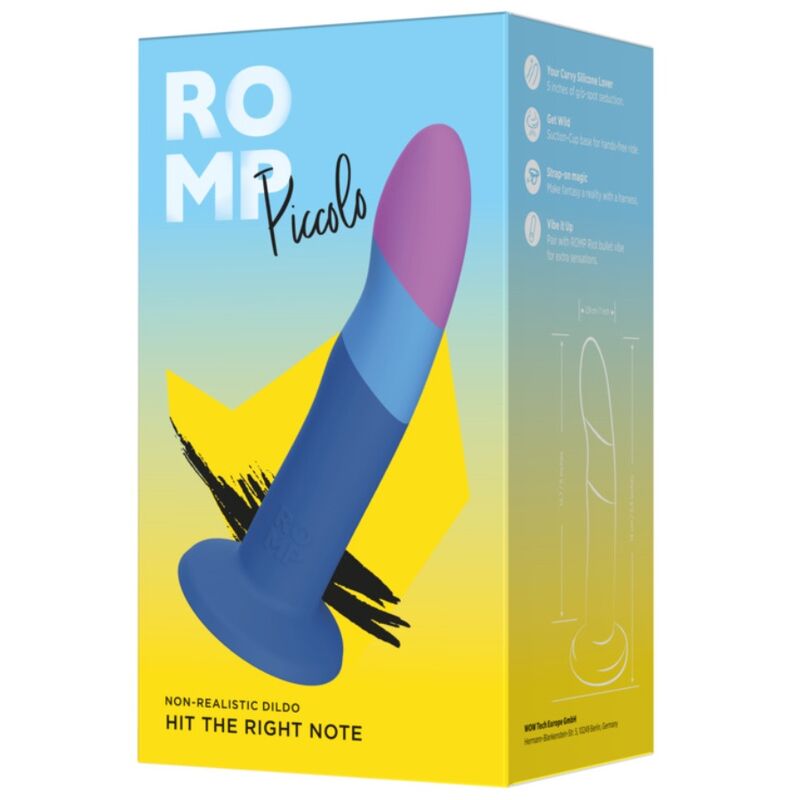 Godemichet incurvé en silicone avec ventouse — ROMP