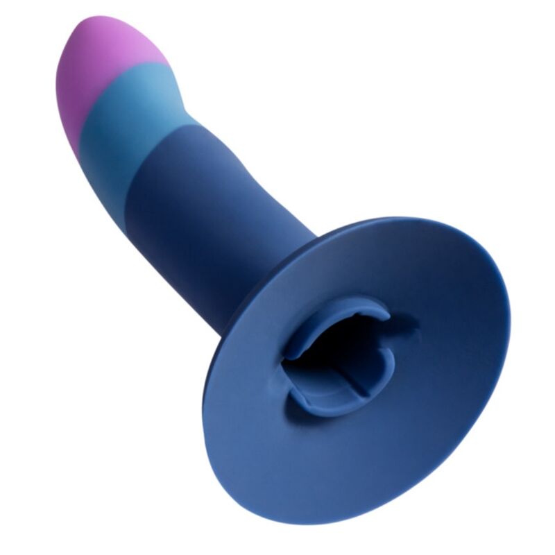 Kit harnais et dildo en silicone tricolore 14 cm — ROMP