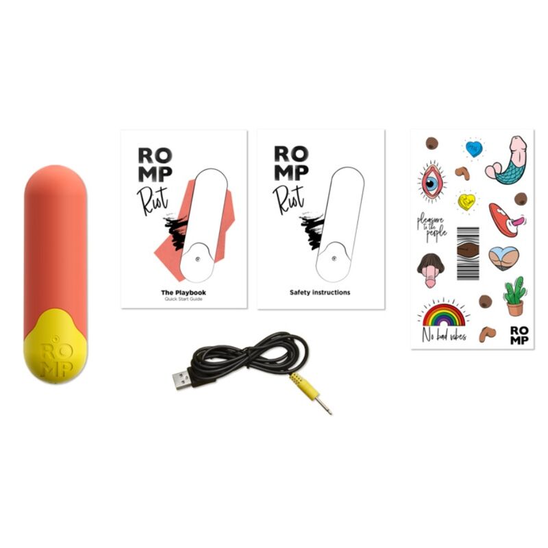 Balle vibrante multifonction orange et jaune — ROMP