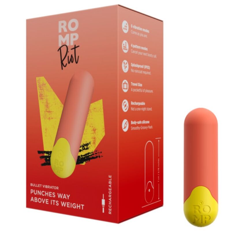 Balle vibrante multifonction orange et jaune — ROMP