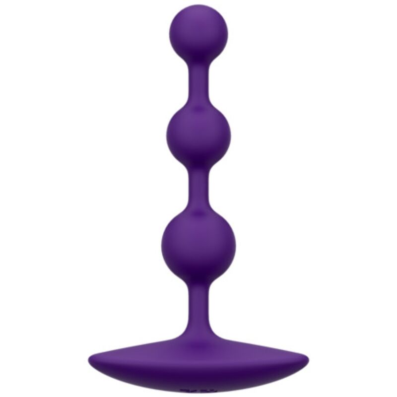 Perles anales en silicone flexible violettes 12,5 cm — ROMP