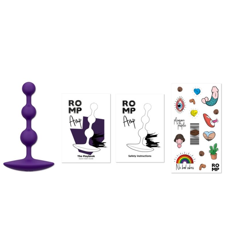 Perles anales en silicone flexible violettes 12,5 cm — ROMP