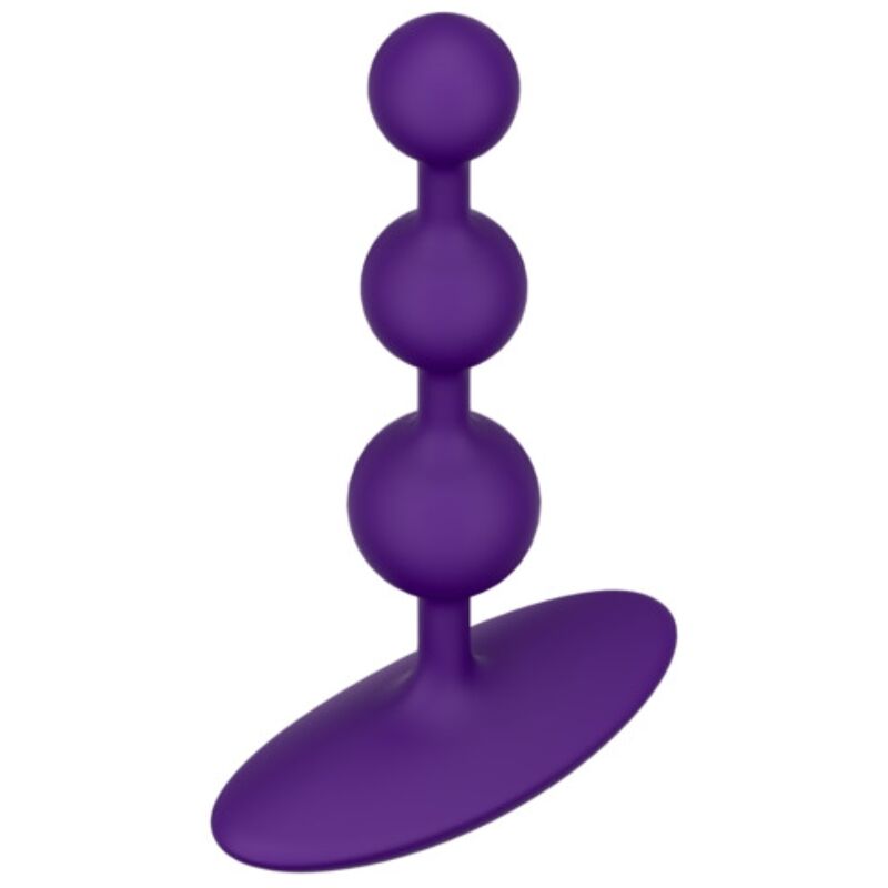 Perles anales en silicone flexible violettes 12,5 cm — ROMP
