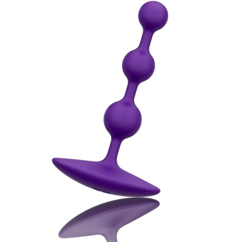 Perles anales en silicone flexible violettes 12,5 cm — ROMP