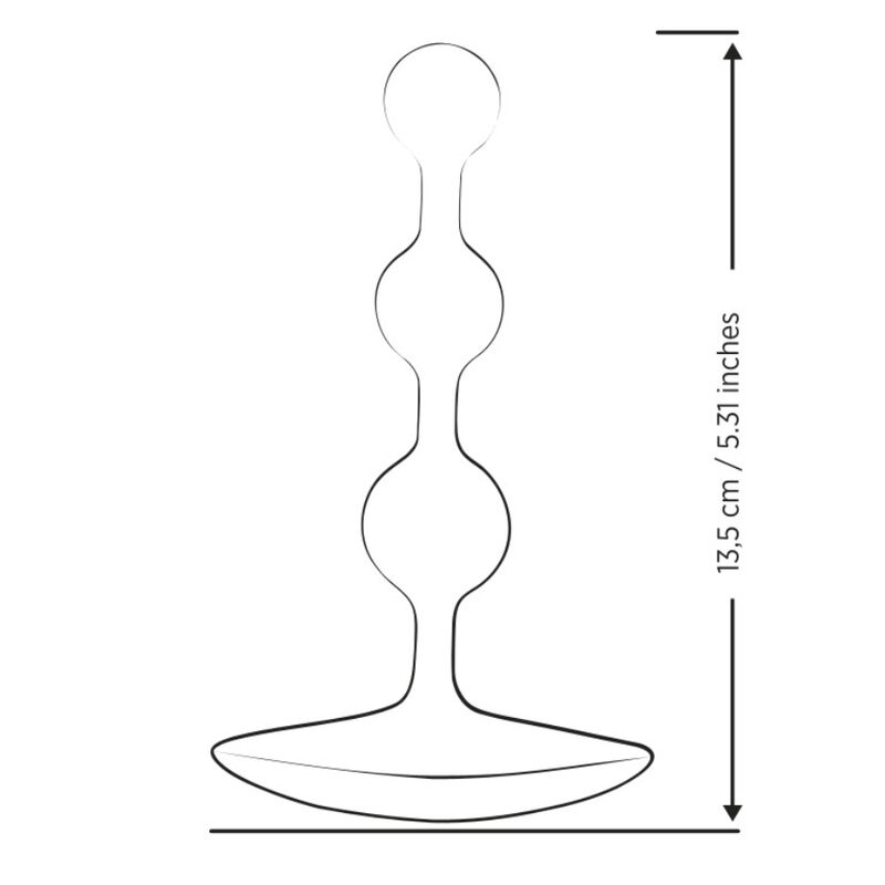 Perles anales en silicone flexible violettes 12,5 cm — ROMP