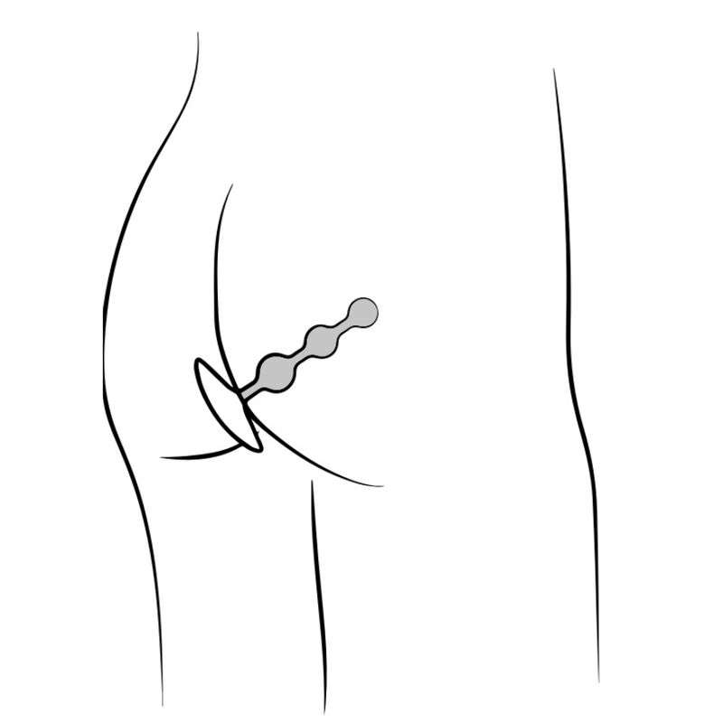Perles anales en silicone flexible violettes 12,5 cm — ROMP