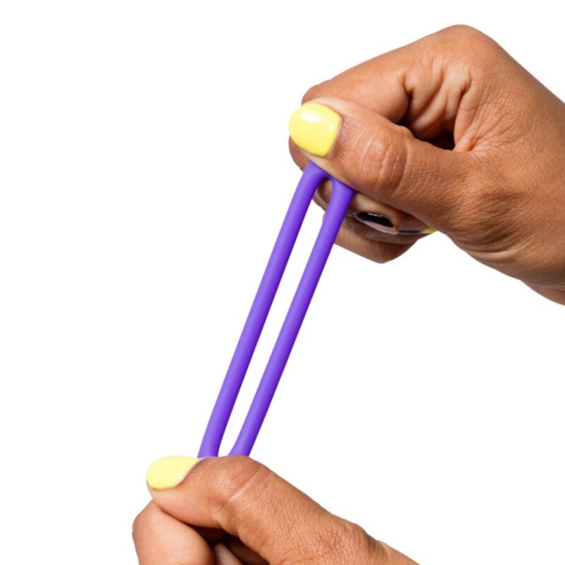 Ensemble de trois anneaux péniens en silicone violet — ROMP