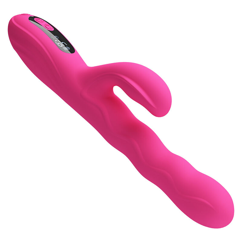 PRETTY LOVE - VIBRATEUR LAPIN MULTIFONCTION WINTERS AVEC AFFICHAGE LED ROSE