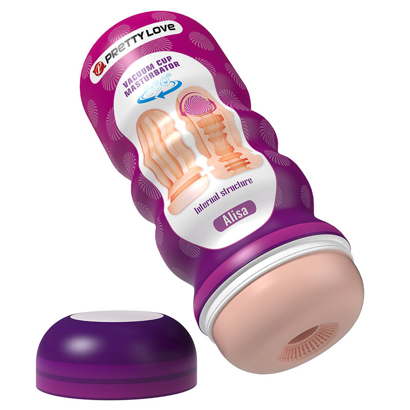 PRETTY LOVE - MASTURBATEUR LISSANT VAGINAL AVEC VENTOUSE ET TEXTURES INTERNES