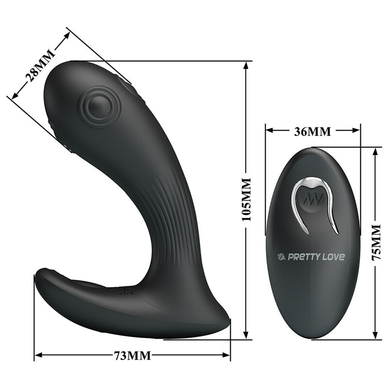 PRETTY LOVE - VIBRATEUR DE PROSTATE MIRABELLE AVEC TÉLÉCOMMANDE