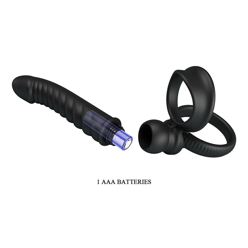 PRETTY LOVE - VIBRATEUR ANAL MERRITT AVEC ANNEAU ET VIBRATION NOIR