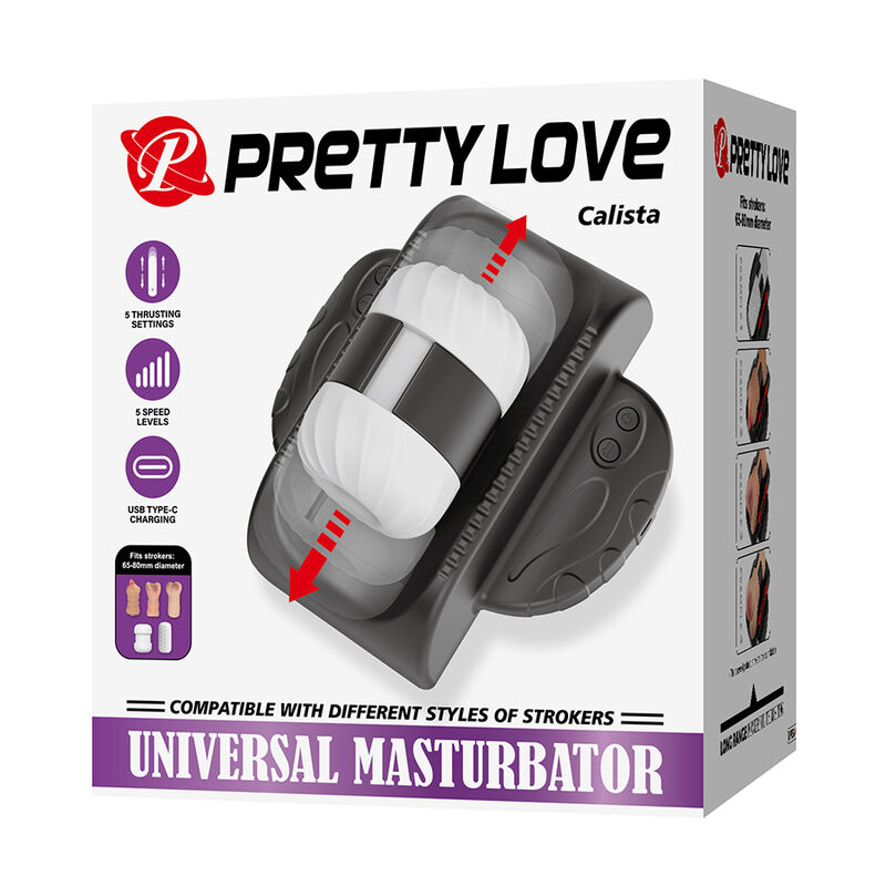 PRETTY LOVE - CALISTA MASTURBATEUR AUTOMATIQUE UNIVERSEL NOIR