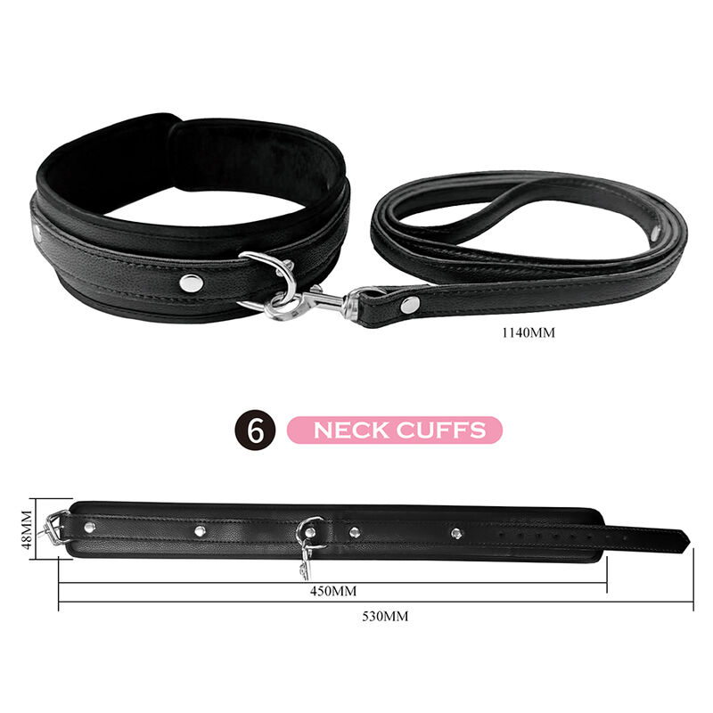 PRETTY LOVE - KIT BDSM 8 PIÈCES NOIR