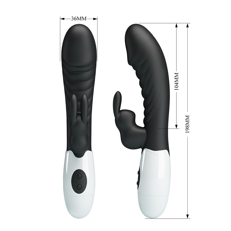 PRETTY LOVE - VIBRATEUR LAPIN NAUGHTY BUNNY 30 FONCTIONS NOIR