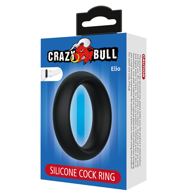 CRAZY BULL - ELIO ANNEAU PÉNAL EN SILICONE NOIR