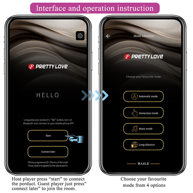 PRETTY LOVE - VIBRATEUR ŒUF À PROFONDEUR KLAY CONTRÔLÉ PAR APPLICATION VIOLET