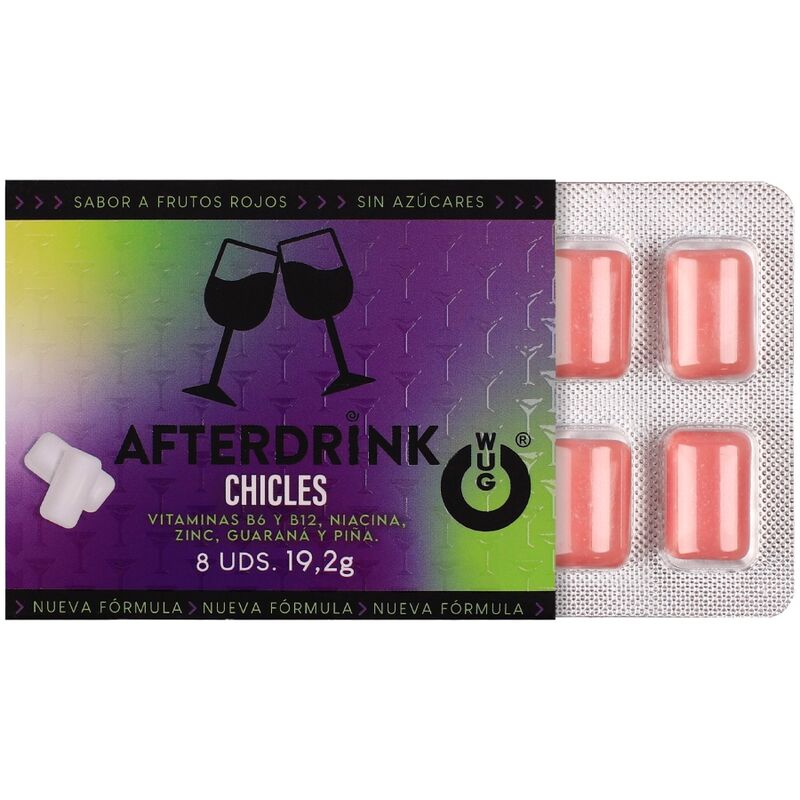 Chewing-gum après-soirée anti-fatigue goût fruits rouges — WUG GUM
