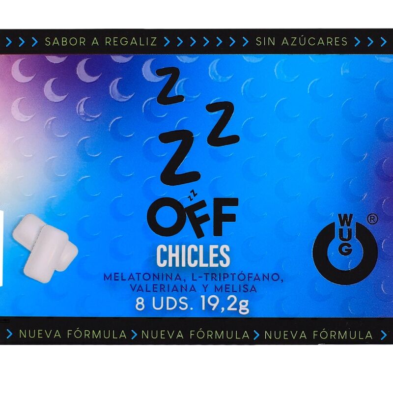 Chewing-gum fonctionnel sommeil à la mélatonine et valériane, saveur réglisse — WUG GUM