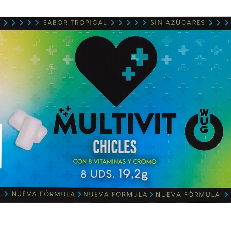 Gomme à mâcher multivitaminée fonctionnelle saveur tropicale — WUG GUM