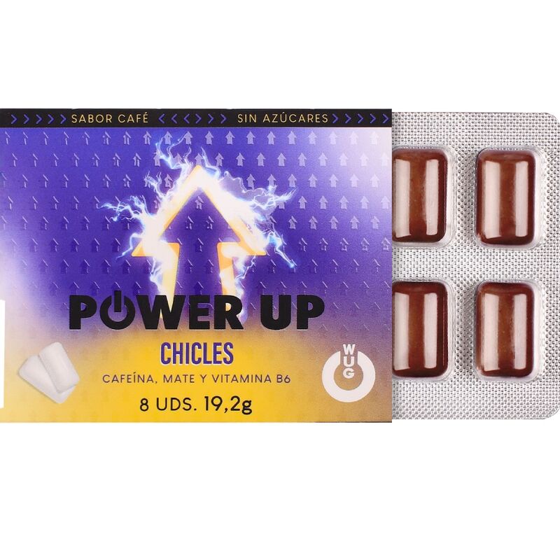 Chewing-gum énergisant au café et à la caféine, blister de 8 — WUG GUM
