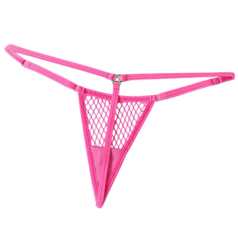 Micro-string résille fluo rose — CHILIROSE PANTIES & THONGS