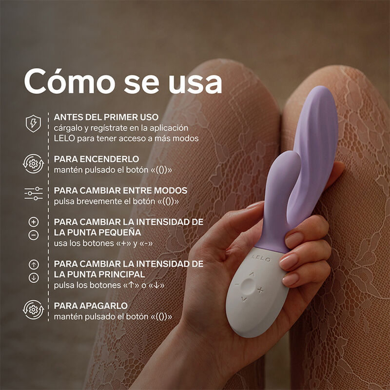 LELO - INA TWIST DOUBLE VIBRATEUR LAPIN POUR LE POINT G ET LE CLITORIS LAVANDE