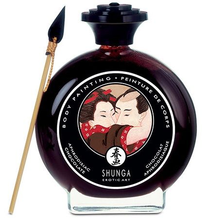 Peinture corporelle au chocolat comestible avec pinceau — SHUNGA