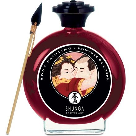 Peinture corporelle comestible saveur fraise et cava — SHUNGA MASSAGE CREAM