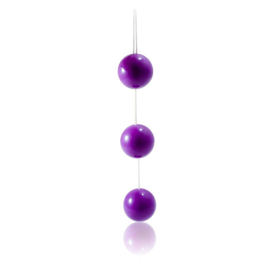 Set de 3 boules anales en ABS doux lilas — BAILE STIMULATING