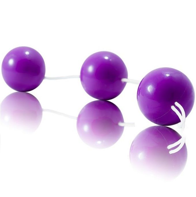 Set de 3 boules anales en ABS doux lilas — BAILE STIMULATING