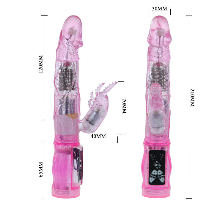 Mini lapin vibrant rotatif en gelée douce — BAILE ROTATIONS