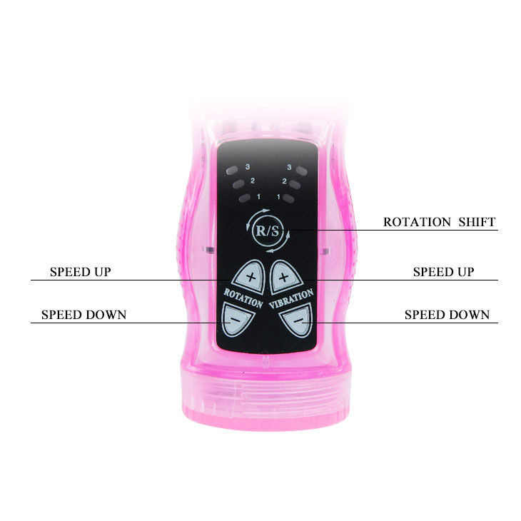Mini lapin vibrant rotatif en gelée douce — BAILE ROTATIONS