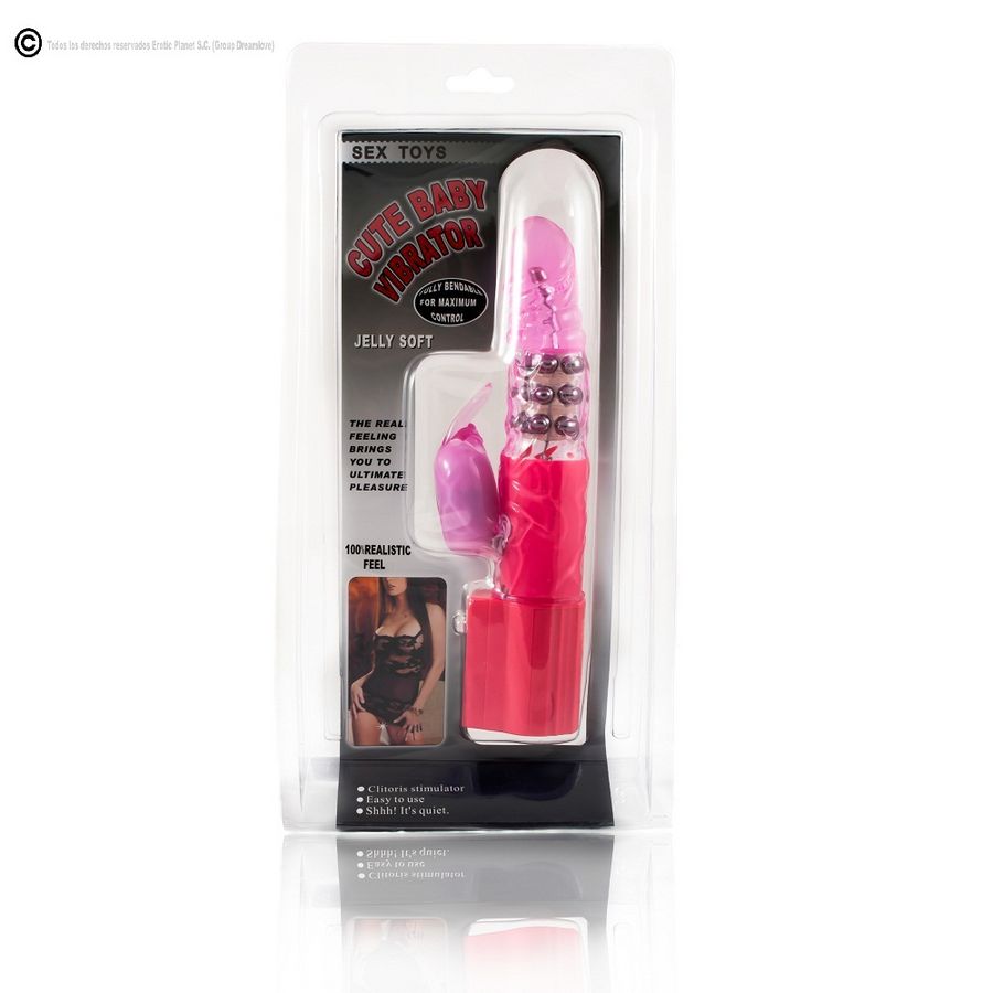 Rotateur lapin rose avec superstimulateur — BAILE ROTATIONS
