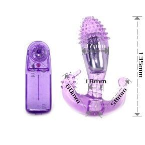 Stimulateur double vagin-anal vibrant lilas — BAILE