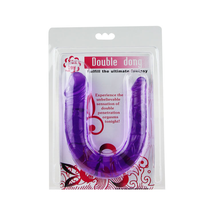 Double gode en gelée souple lilas — BAILE ANAL
