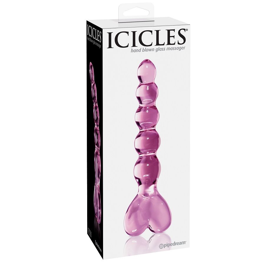 Masseur en verre courbe à double stimulation — ICICLES