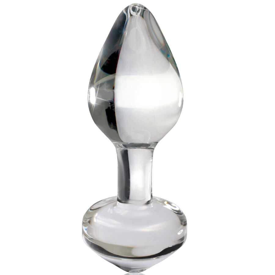 Plug anal en verre transparent courbe — ICICLES