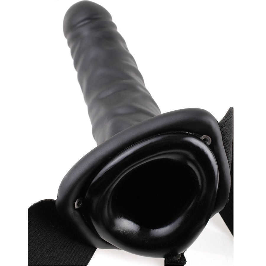Strap-on creux ajustable 19 cm noir — FETISH FANTASY SERIES