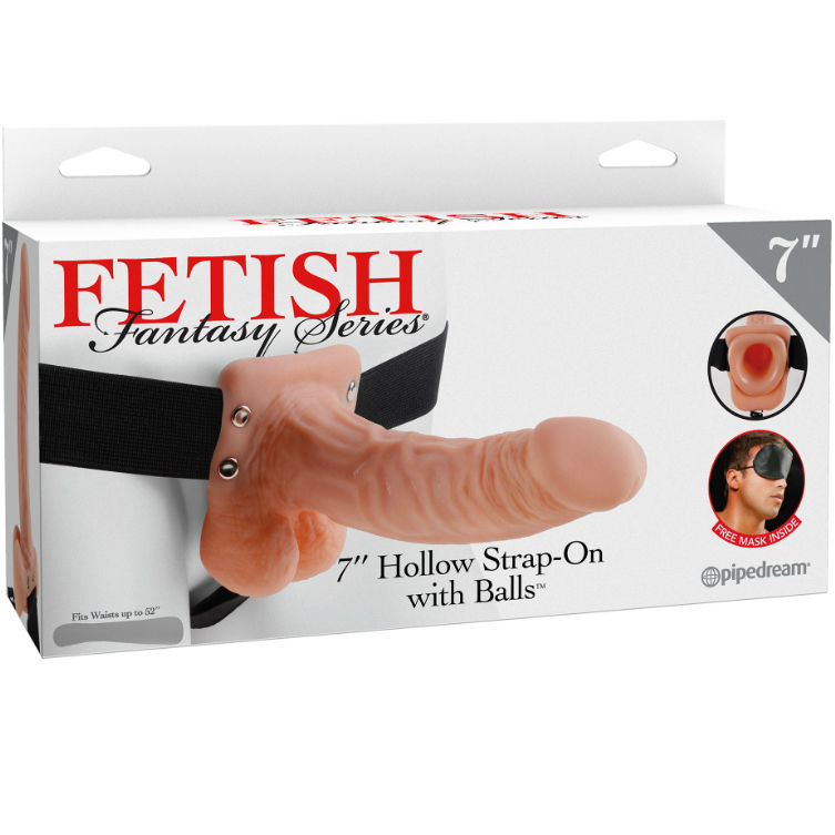 Gode ceinture creux avec billes 17,8 cm — FETISH FANTASY SERIES