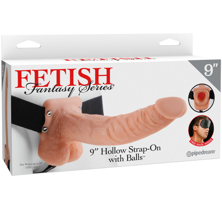 Harnais creux réaliste 22,9 cm avec bourses — FETISH FANTASY SERIES