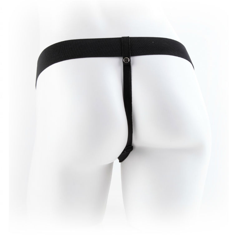 Ceinture creuse à gode réaliste avec boules marron — FETISH FANTASY SERIES