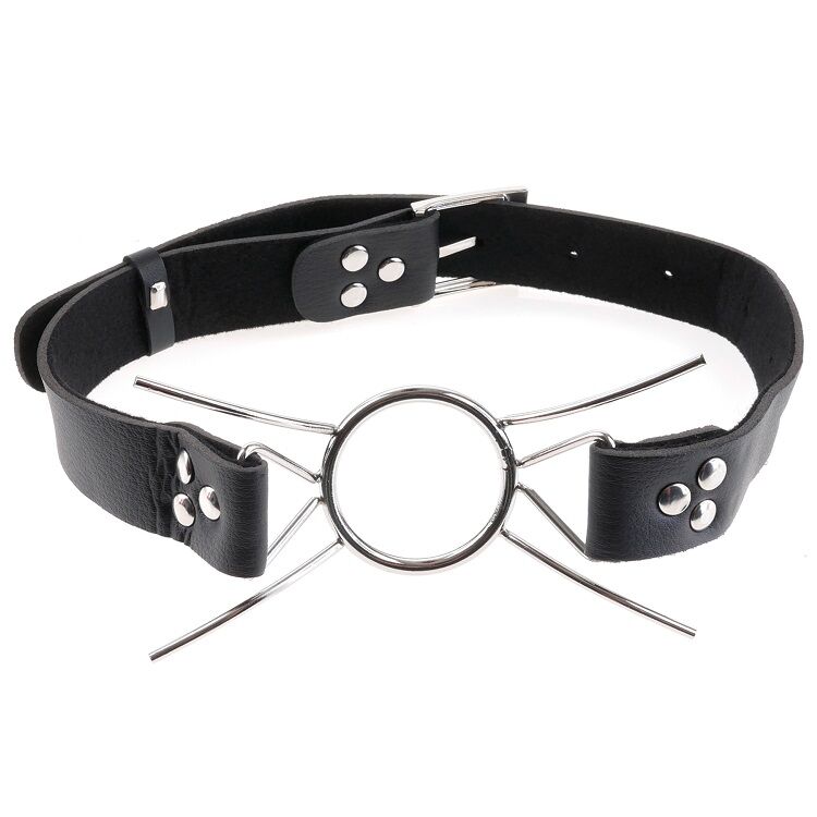 Bâillon ouvert spider en acier et cuir — FETISH FANTASY EXTREME