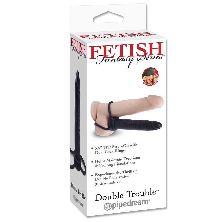 Anneau pénien double stimulation avec gode intégré — FETISH FANTASY SERIES