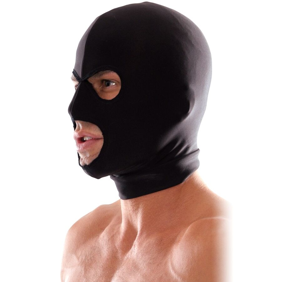 Cagoule trois orifices en spandex — Fetish Fantasy Series