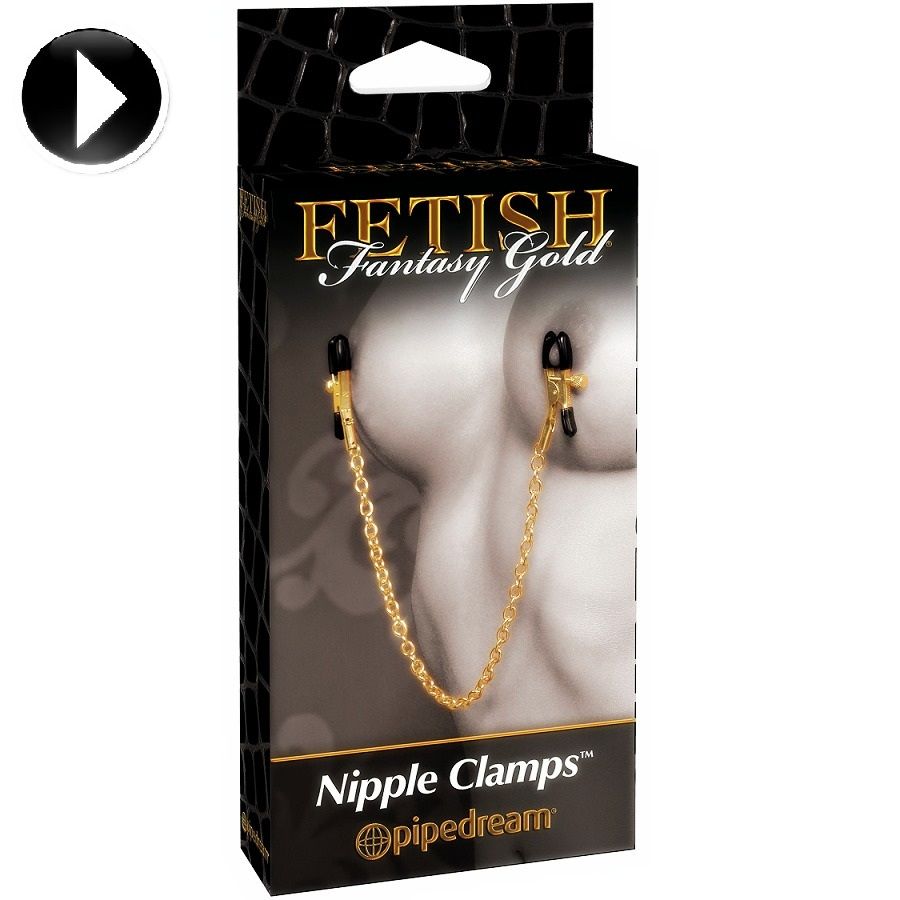 Pinces à mamelon ajustables en or — FETISH FANTASY GOLD