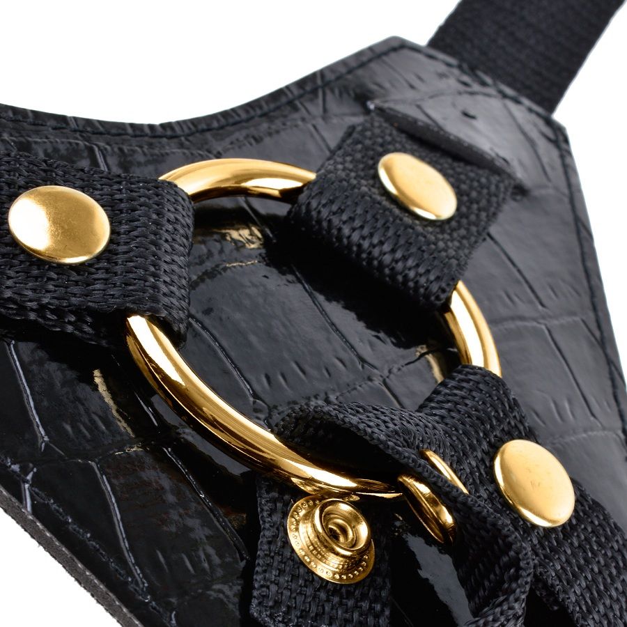 Harnais ceinture ajustable avec gode réaliste — FETISH FANTASY GOLD
