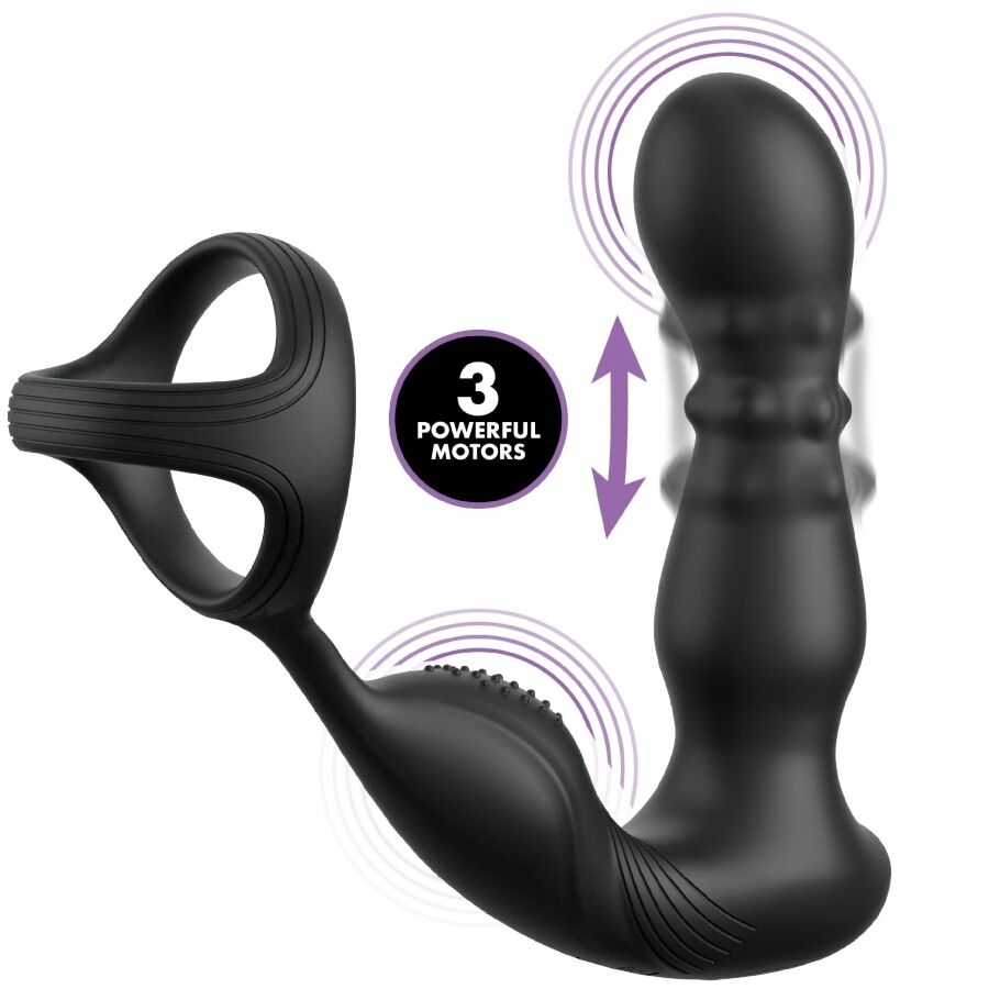Anneau anal vibrant et masseur prostatique à perles coulissantes — ANAL FANTASY ELITE COLLECTION