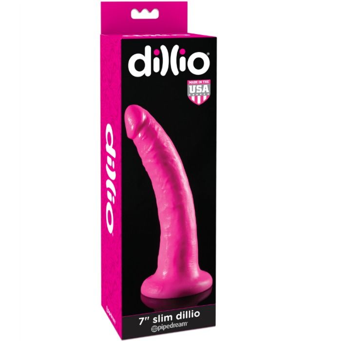 Dildo ventouse 17,8 cm rose — DILLIO